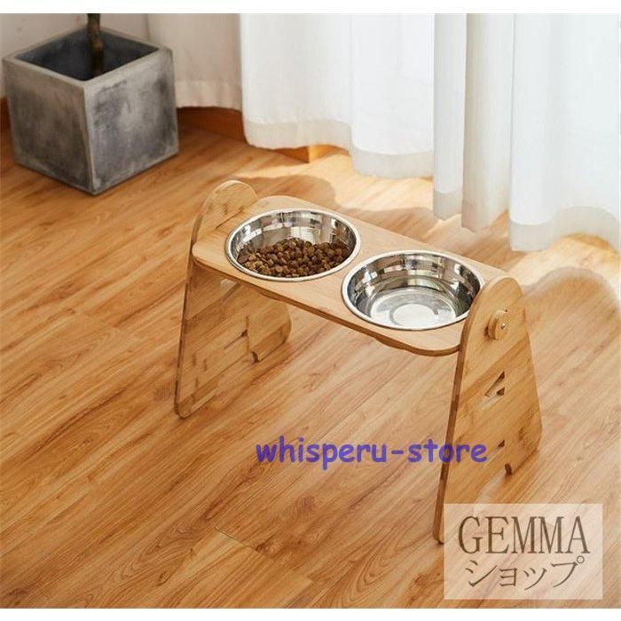 犬用食器 中型犬 大型犬 フードボール 1個 2個 ボウル 餌皿 エサ皿 木製棚 スタンド 食べやすい １５°傾斜 ペット用品 フードスタンド 可WPまとめ買い割引 MERCADOAVALIA_COM_BR