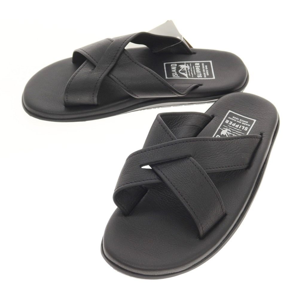 中古】【未使用】アイランドスリッパ ISLAND SLIPPER レザー クロス