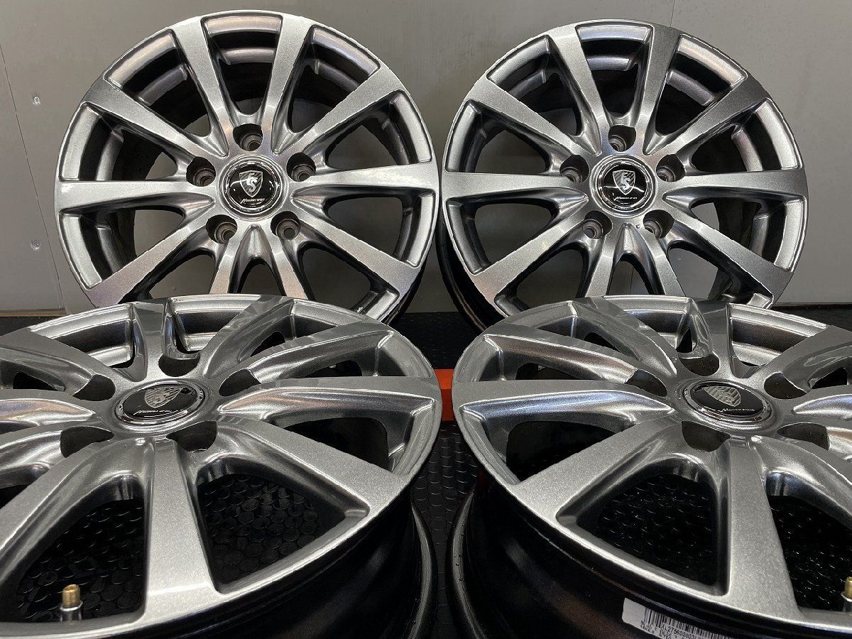 送料無料 90%溝 MANARAY SPORT ホイール 15インチ マナレイ ユーロスピード 16×6.5J +53 114.3 5H 4本 ノア ヴォクシー