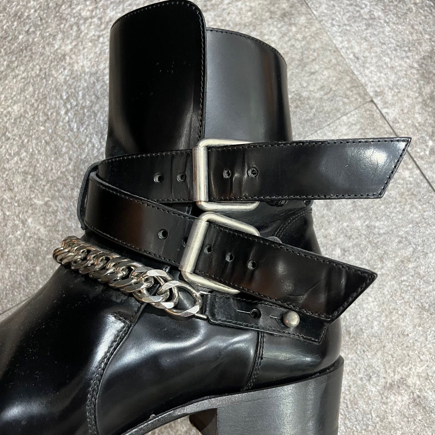 AMIRI チェーン レザー ベルト ブーツ シューズ アミリ 43 58715A 