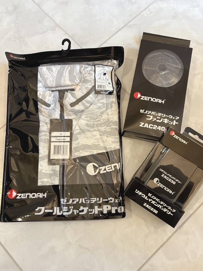 ゼノアバッテリーウェア クールジャケットPro ファンキット リチウムイオンバッテリー セット Mサイズ