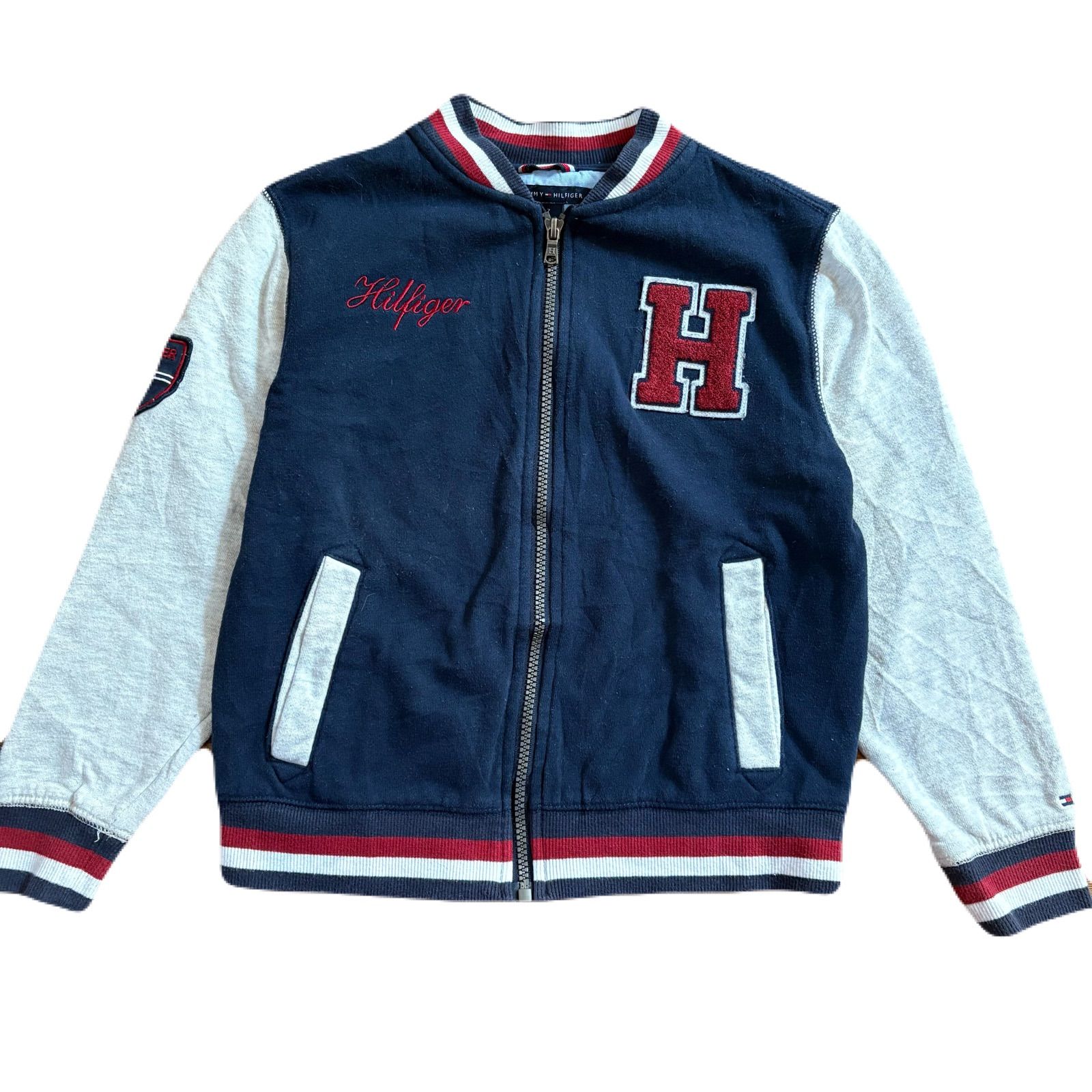 TOMMY HILFIGER トミーヒルフィガー フード付きスタジャン M トミー 