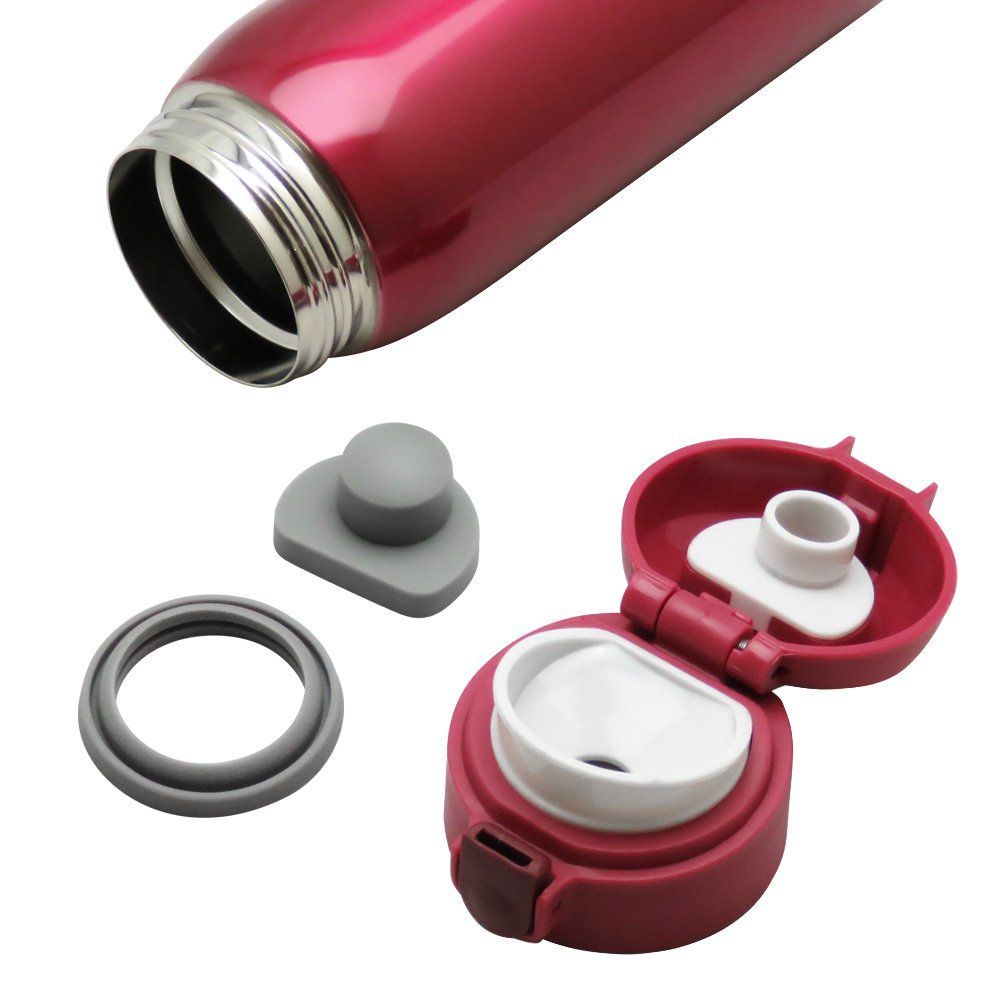 和平フレイズ 水筒 マグボトル 800ml レッド ワンタッチ栓 真空