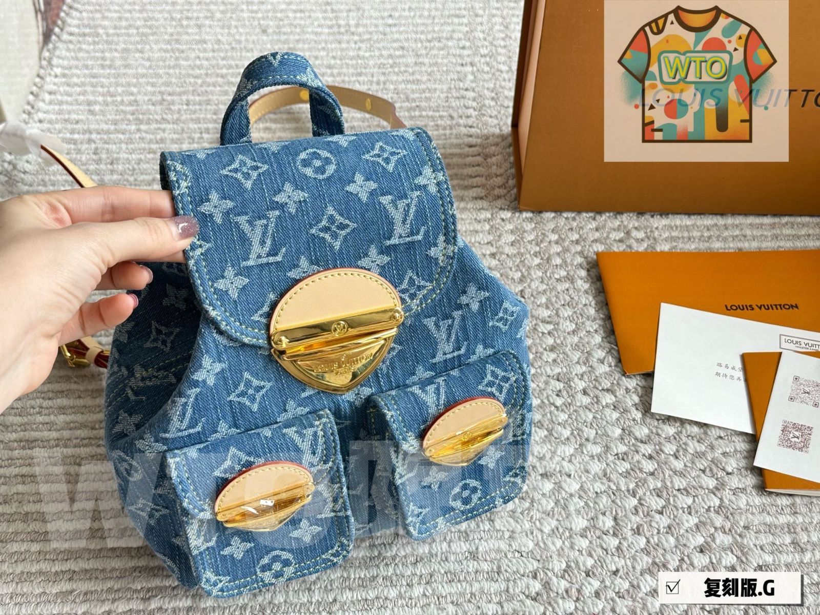 今日WTO】Louis Vuitton Monogram Denim デニムブルー