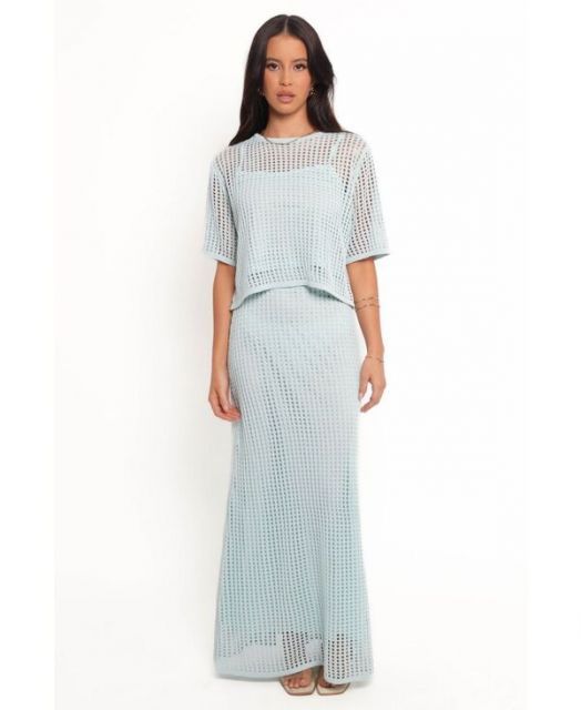 送料無料 Petal and Pup レディース スカート ボトムス Women s Kinnie Knit Skirt Set Light blue