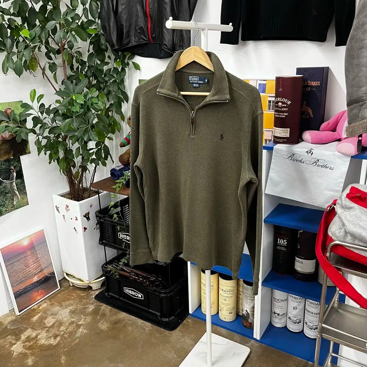 POLO RALPH LAUREN ポロラルフローレン コットン プルオーバー ハーフジップアップ M
