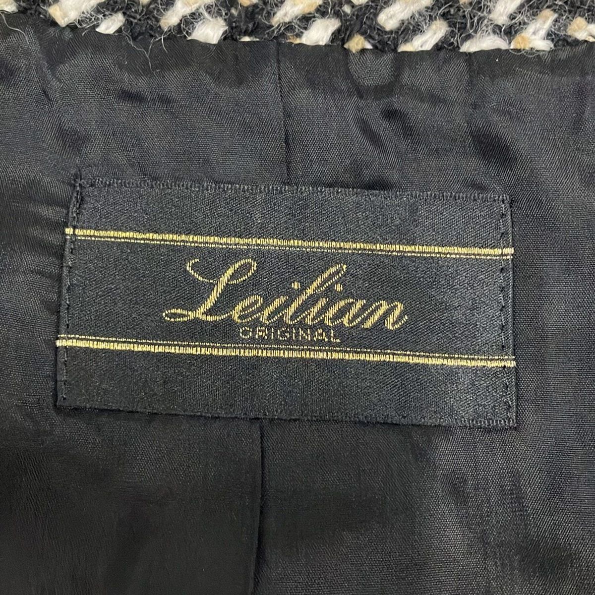 【美品】Leilian レリアン　ウール　コットン　コート　刺繍ボタン　ブルー スタンドカラーハーフコート【Leilian WHITE LABEL】|レリアン