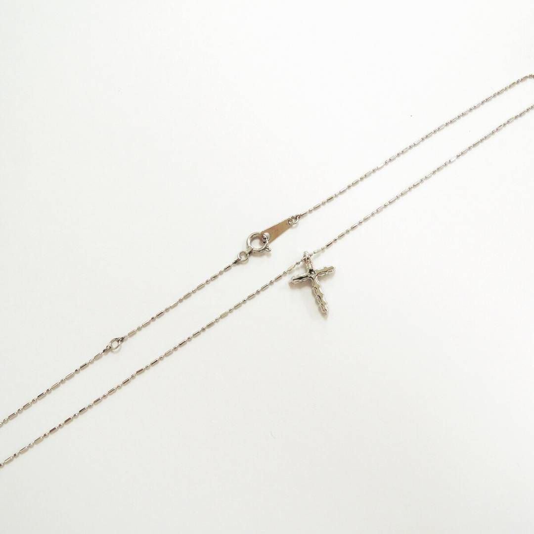 Pt850 カットボール&シリンダー チェーン ネックレス 首回り39.5cm 