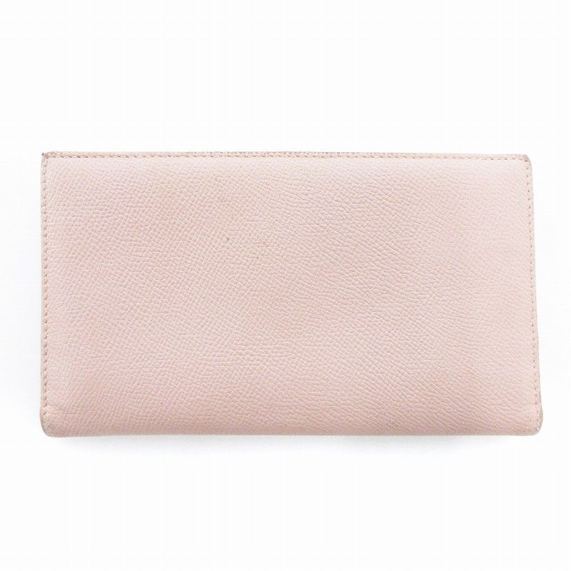 BVLGARI 二つ折り財布 長財布 ピンク ロゴ リングクリップ レザー ブルガリ BVLGARI 長財布 二つ折り レザー ロゴクリップ ピンク