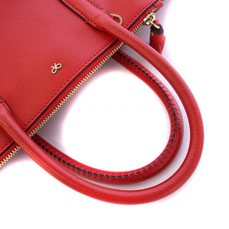 ANYA HINDMARCH ハンドバッグ イーブリー レザー リボン ブラック Amazon.co.jp: アニヤハインドマーチ トートバッグ レザー