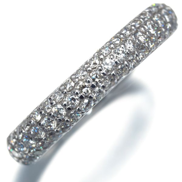 ポンテヴェキオ リング ダイヤ ダイヤモンド 0.50ct ピッコリーニ エテルノ パヴェ 10号 K18WG 175171