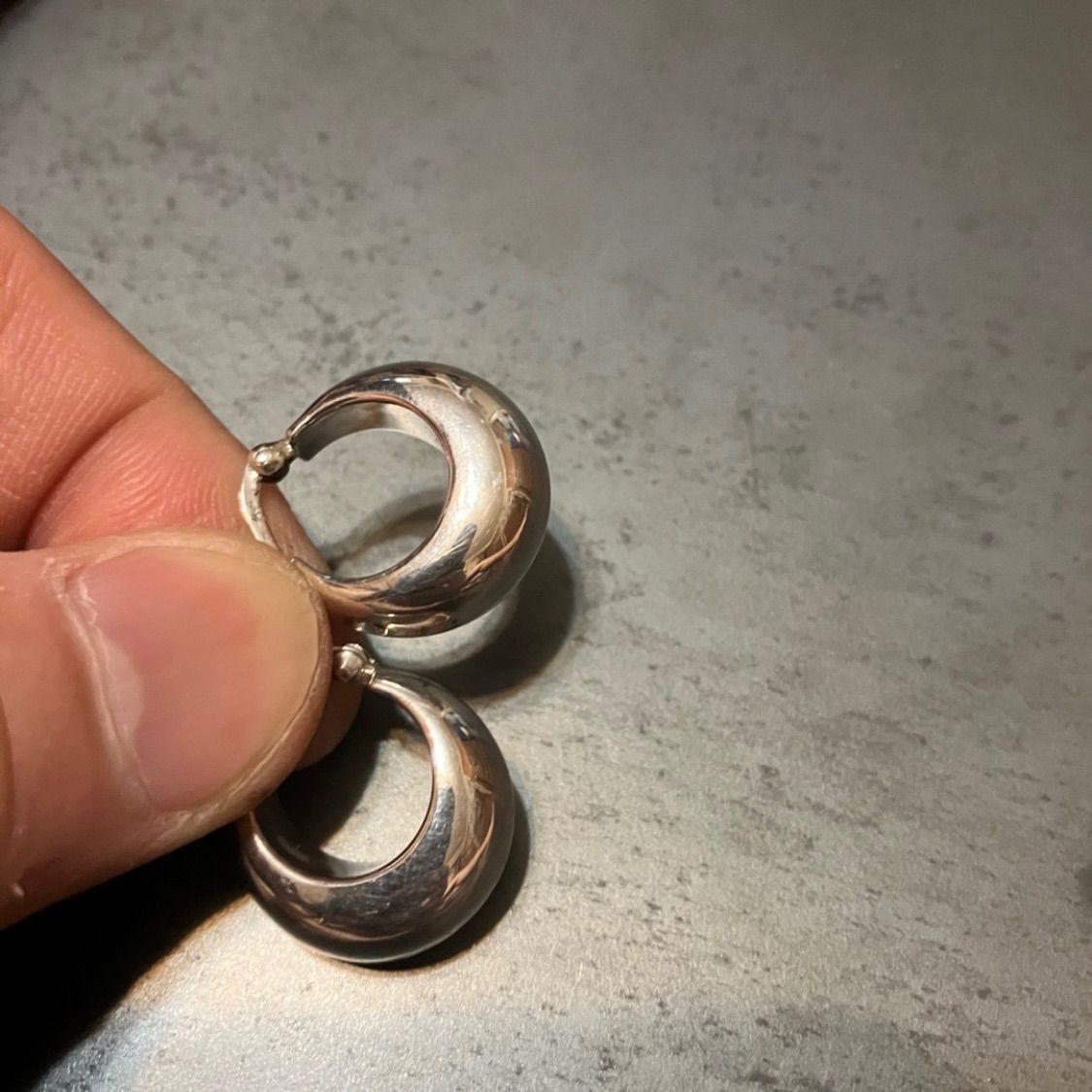SILVER925 WIDE HOOP EARRINGS /シルバー/ピアス