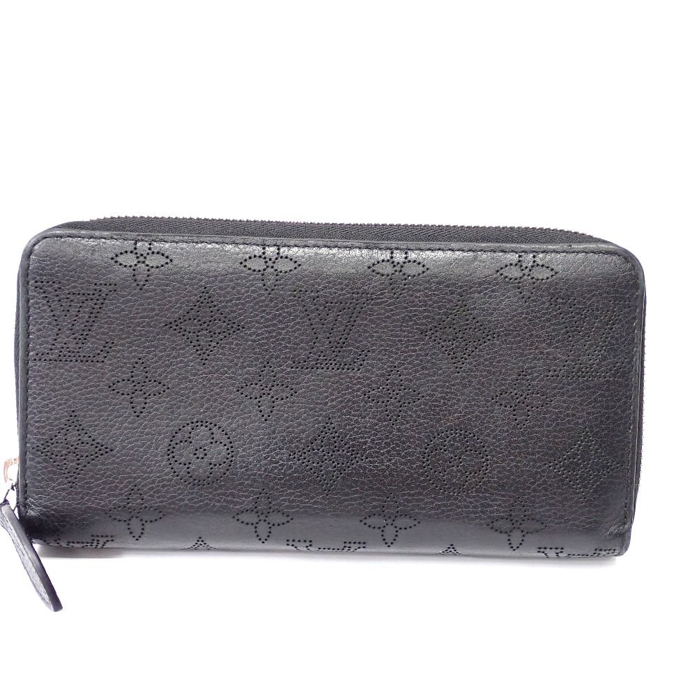 Ft1289691 ルイ ヴィトン 長財布 ジッピー ウォレット マヒナ M61867 ノワール レディース LOUIS VUITTON