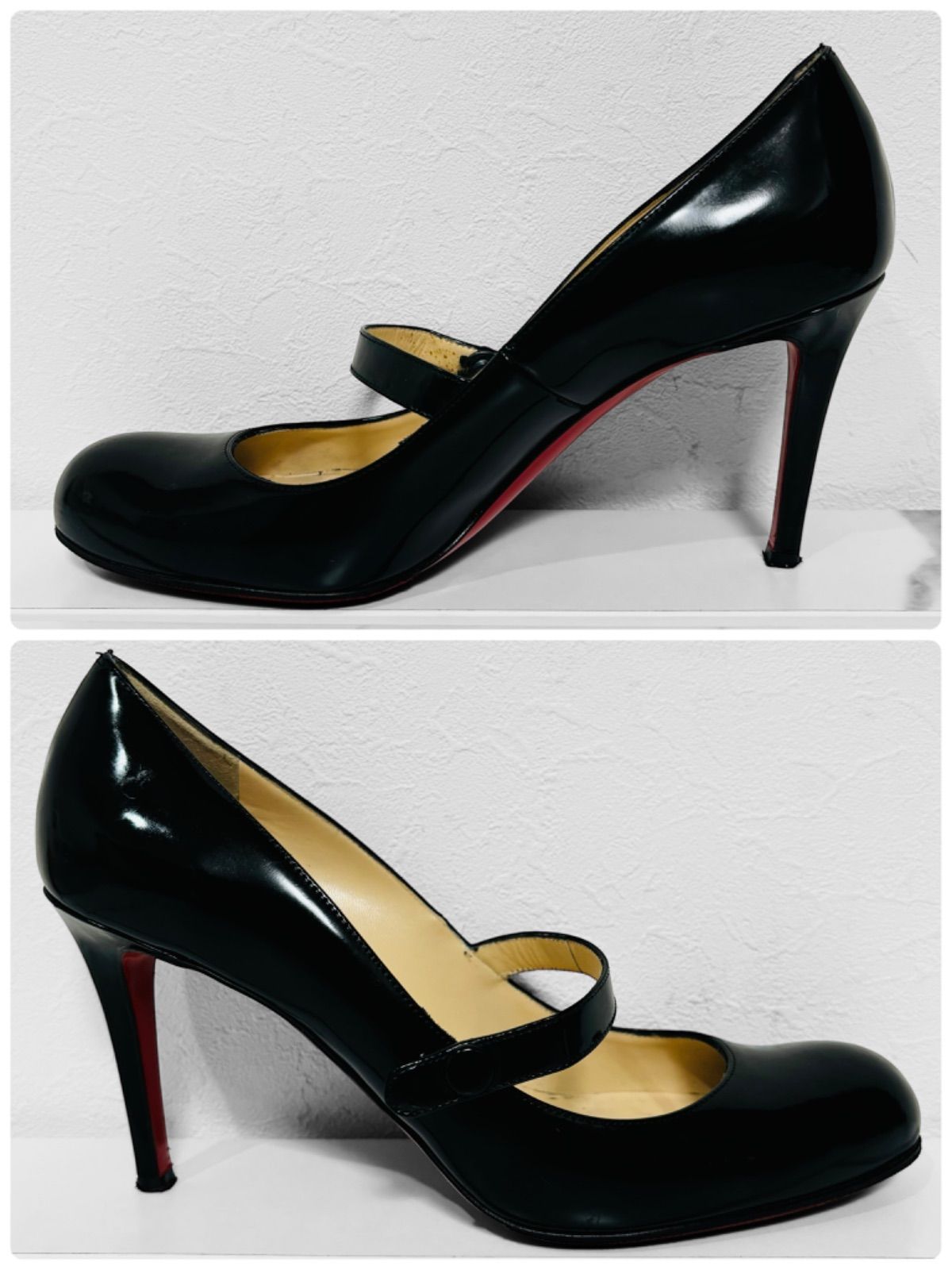 クリスチャンルブタン　レッドソール　ハイヒールパンプス　エナメル　ブラック 美品！正規品Christian Louboutin ブラック ハイヒール36