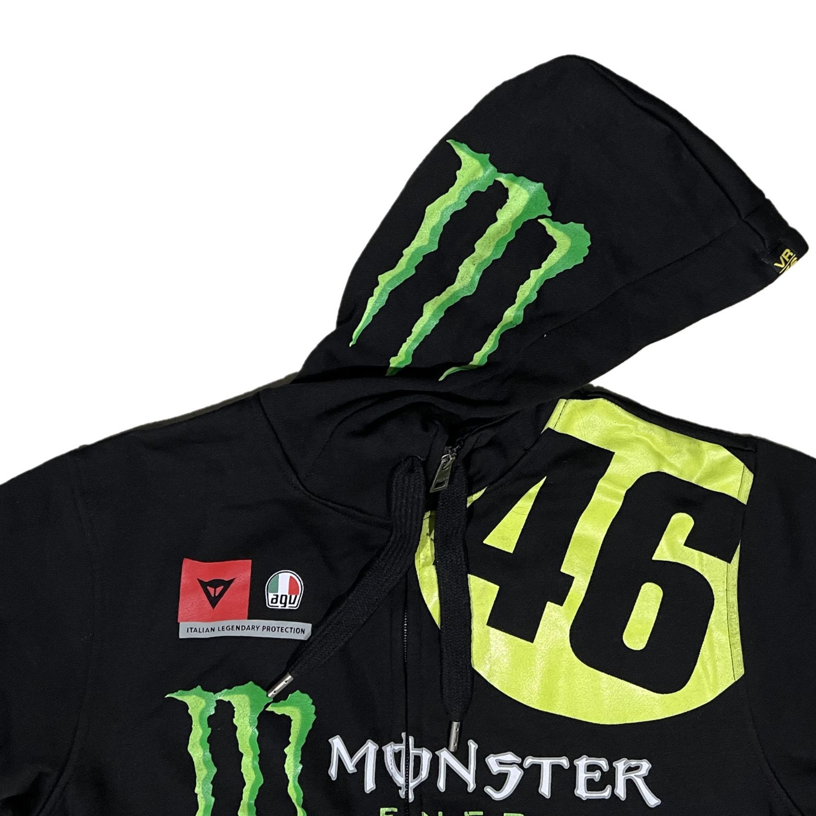 VR46 MONSTER ENERGY ビッグロゴ ジップアップパーカー - メルカリ