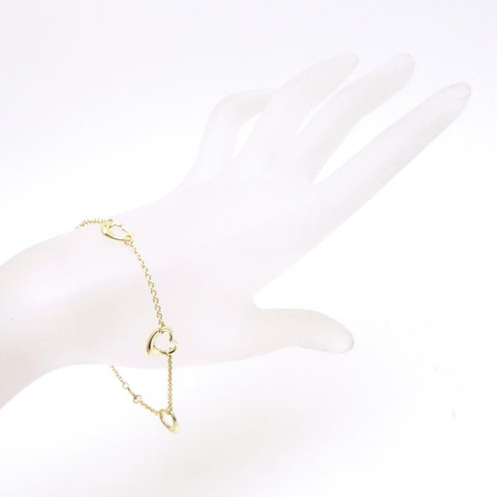 美品　Tiffany オープンハート　5p ブレスレット TIFFANY&Co.】ティファニー オープンハート 5P モチーフ