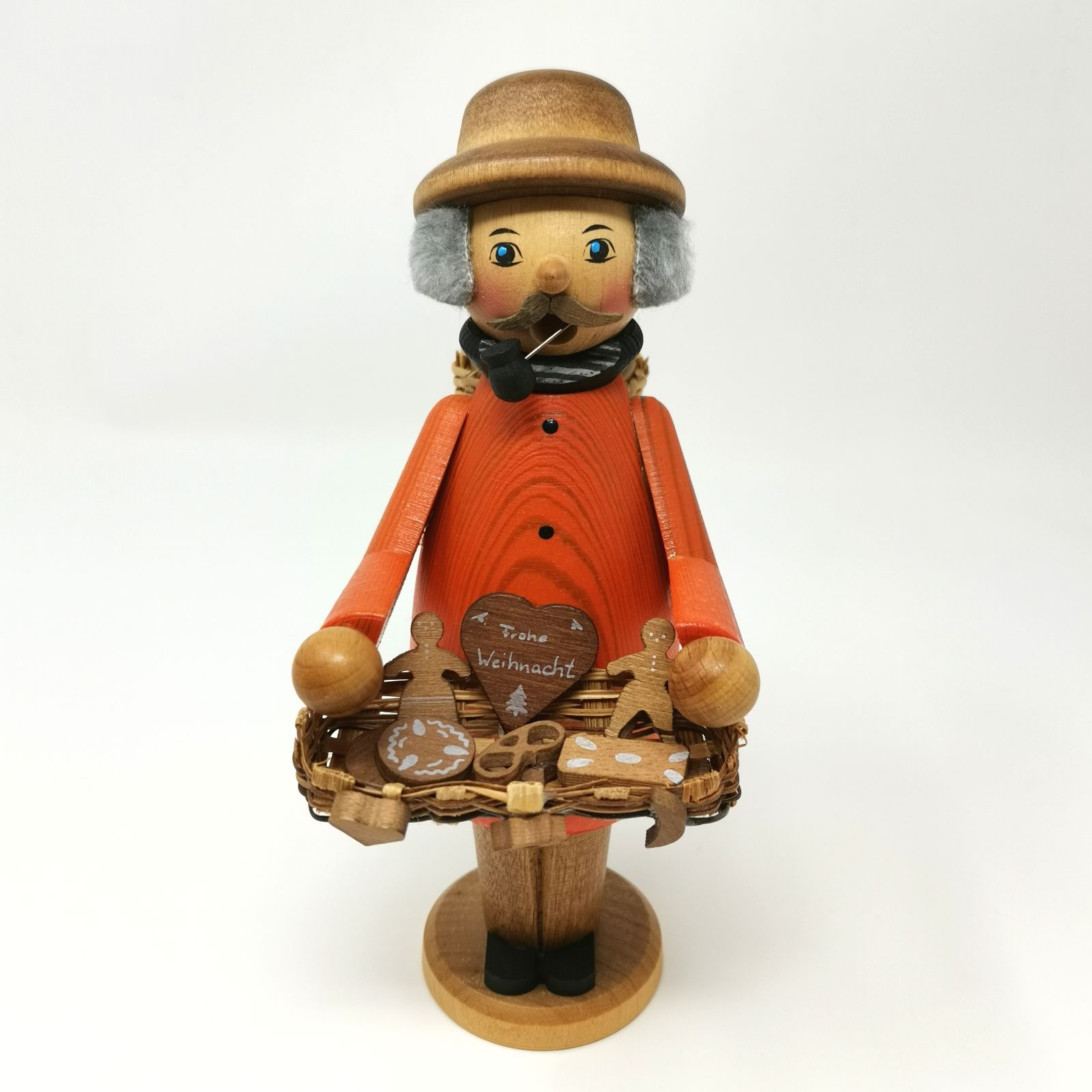 当時物 クーネルト ドイツ製 煙出し人形 カゴ売り 特大 約42cm 現状品 ドイツ クーネルト社 煙だし パイプ人形香炉 郵便局員 | 世界の