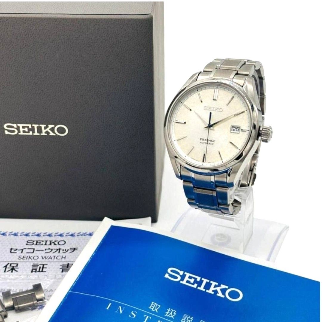 n*）様 セイコー SEIKO SARX055 プレザージュ チタン　和紙　雪白 セイコー SEIKO SARX055 プレザージュ チタン 和紙 雪白 自動