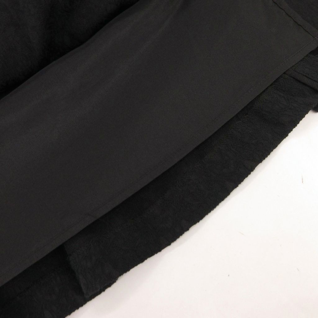 ヴィヴィアンタム VIVIENNE TAM ひざ丈スカート 38 黒 ブラック ジャガード 総柄 IBO82 FF SIROKUMA-CORPORATION_COM