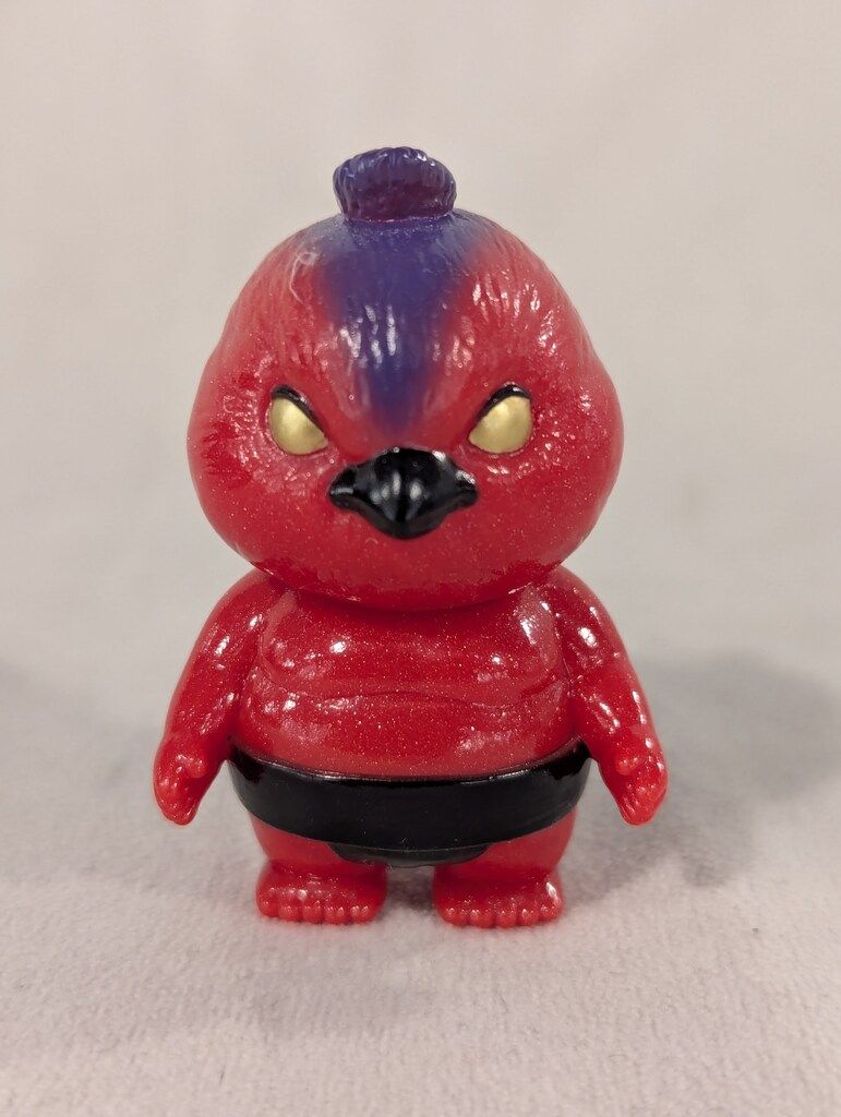 かけるり/REALHEAD 子雀力士 チュンペイ 赤ラメ成型/紫/目金/黒まわし