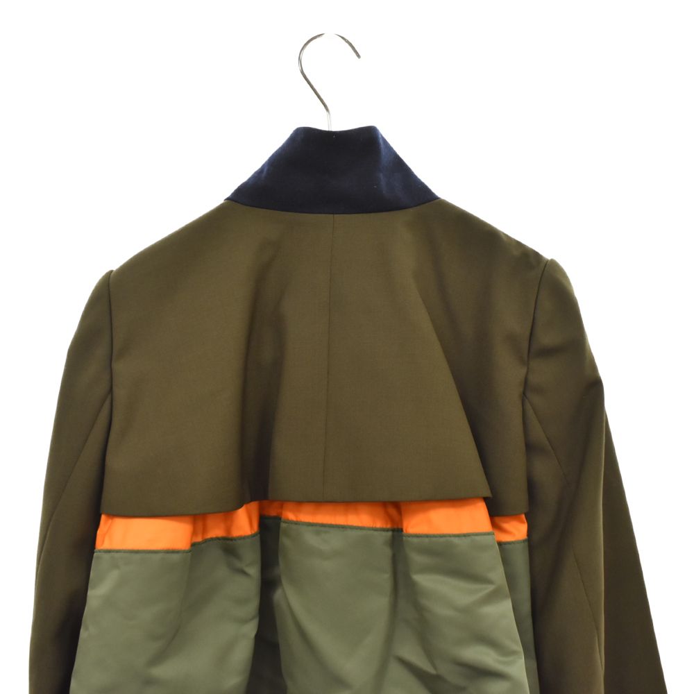 Sacai (サカイ) 22SS Nylon Twill Mix Jacket 22-05954 ナイロンツイル ミックス ジャケット カーキ