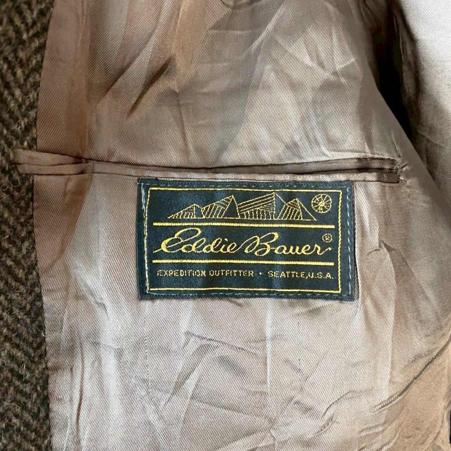 Eddie Bauer Harristweed ウール テーラードジャケット L 中古・古着通販】Eddie Bauer (エディーバウアー) Harris Tweed