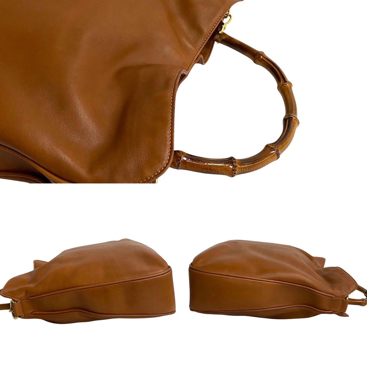 極 美品 GUCCI オールドグッチ ヴィンテージ バンブー レザー 本