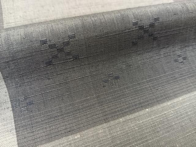 平和屋着物○上質な紬 花織 市松文様 やまと誂製 正絹 逸品 BAAT0816yc  