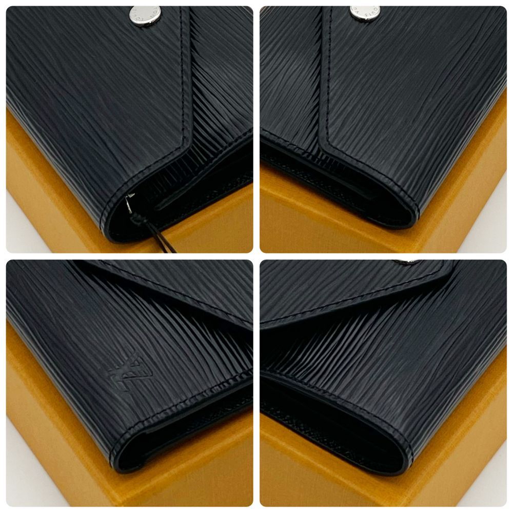 ルイヴィトン エピ ポルトフォイユ・ヴィクトリーヌ M62173 ブラック LOUIS VUITTON 美品 ルイヴィトン エピ ポルトフォイユ