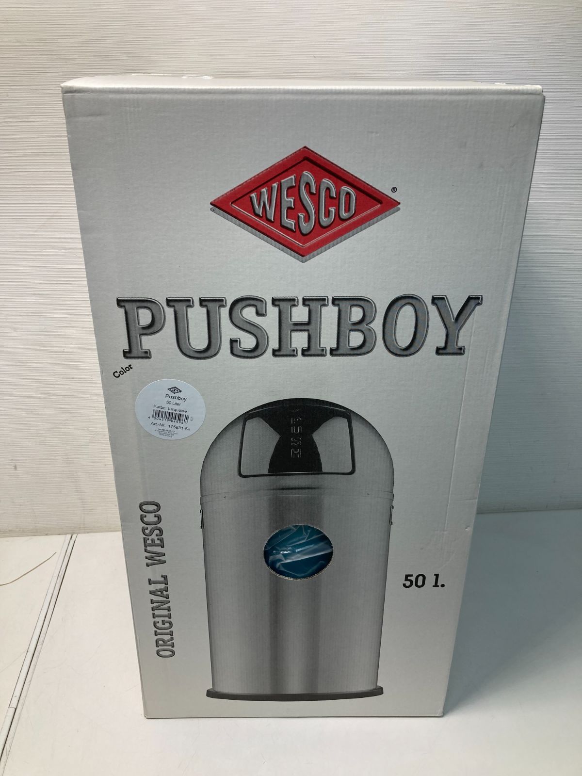Wesco プッシュビン&メタルライナー22Lアーモンド 【公式通販】