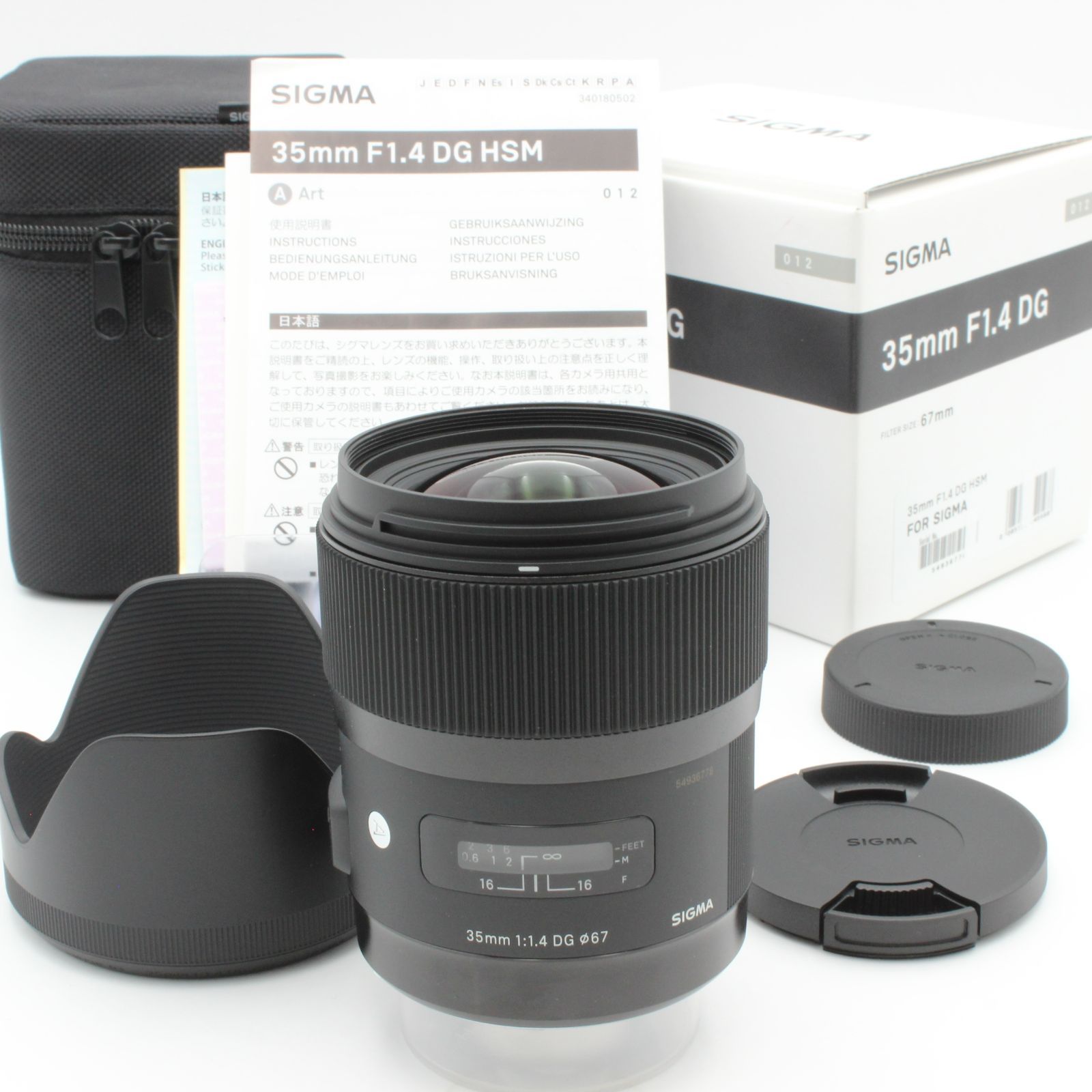 新品同様】 SIGMA シグマ 35mm f1.4 DG HSM Art 元箱 付属品 付き 