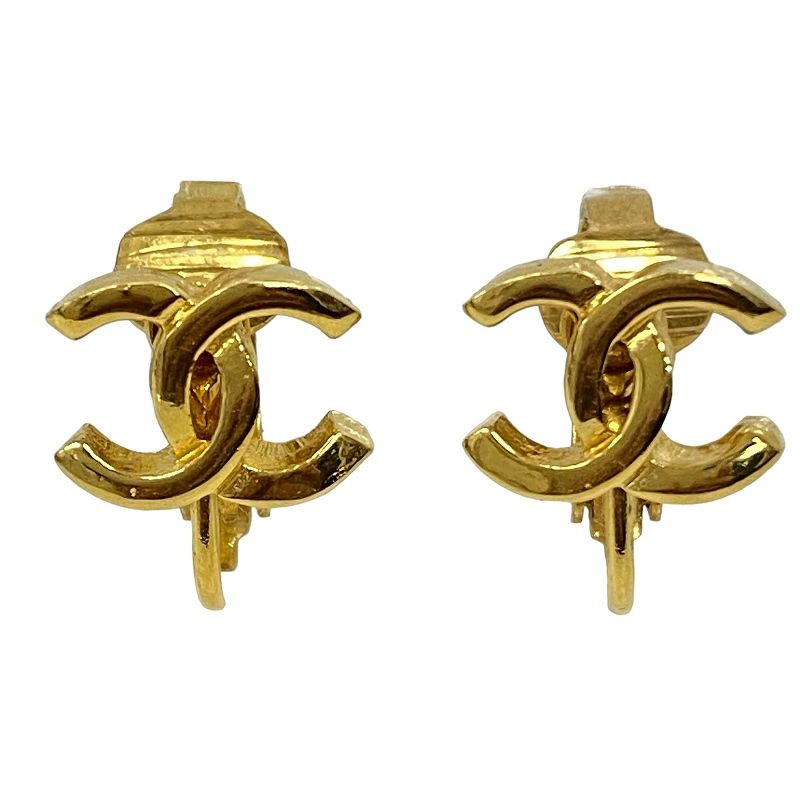 シャネル CHANEL イヤリング ココマーク ミニ ヨコ1.2 ｘ タテ0.8 ゴールドメッキ GP ヴィンテージ