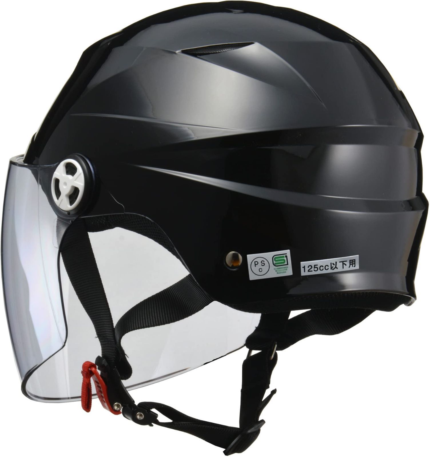 【76%OFF!】 リード工業 LEAD バイクヘルメット ハーフ シールド付 ブラック RE41 LL