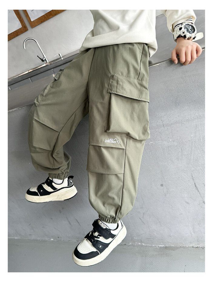 カーゴパンツ キッズ 男の子 子供服 長ズボン 裹起毛 ロング