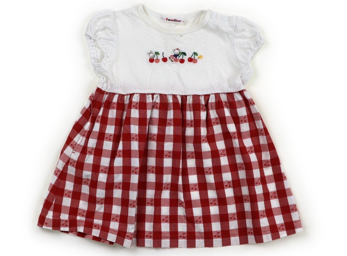 ファミリア ワンピース 90 ファミリア ワンピース フリル襟 ベージュ