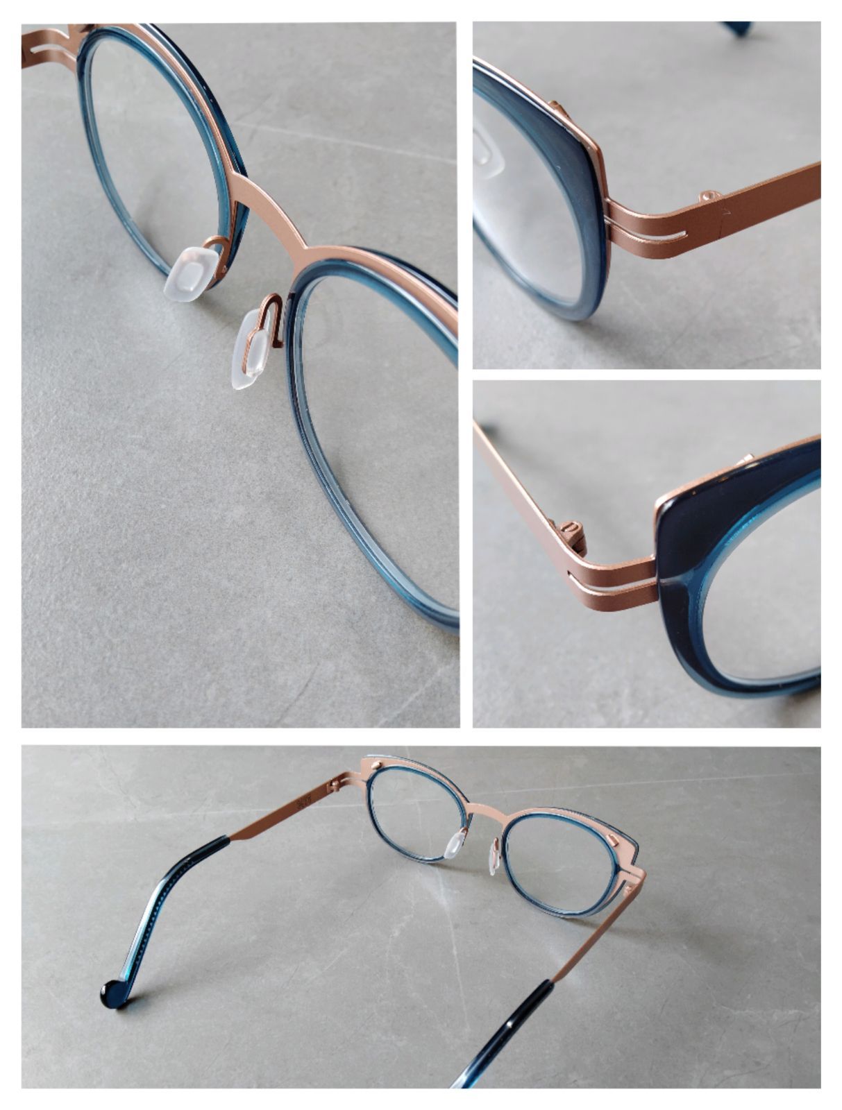 丸四角メガネの 『XiT EYEWEAR （エックスアイティ）』定番COMBO シリーズ C 025/008 Matt Pink Gold &  Turquoise Blue／ フランス製【XiTの正規取扱店】 - メルカリ