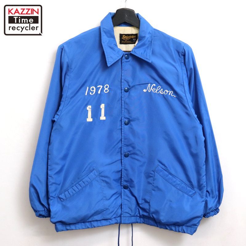 70s vintage Swingster ナイロン コーチジャケット メンズ 表記Lサイズ