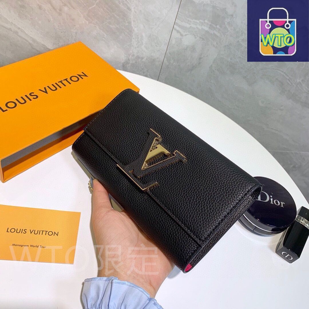 Louis Vuitton財布 革財布 両用バッグ財布 レイシ紋頭層牛革 -WT0輸入