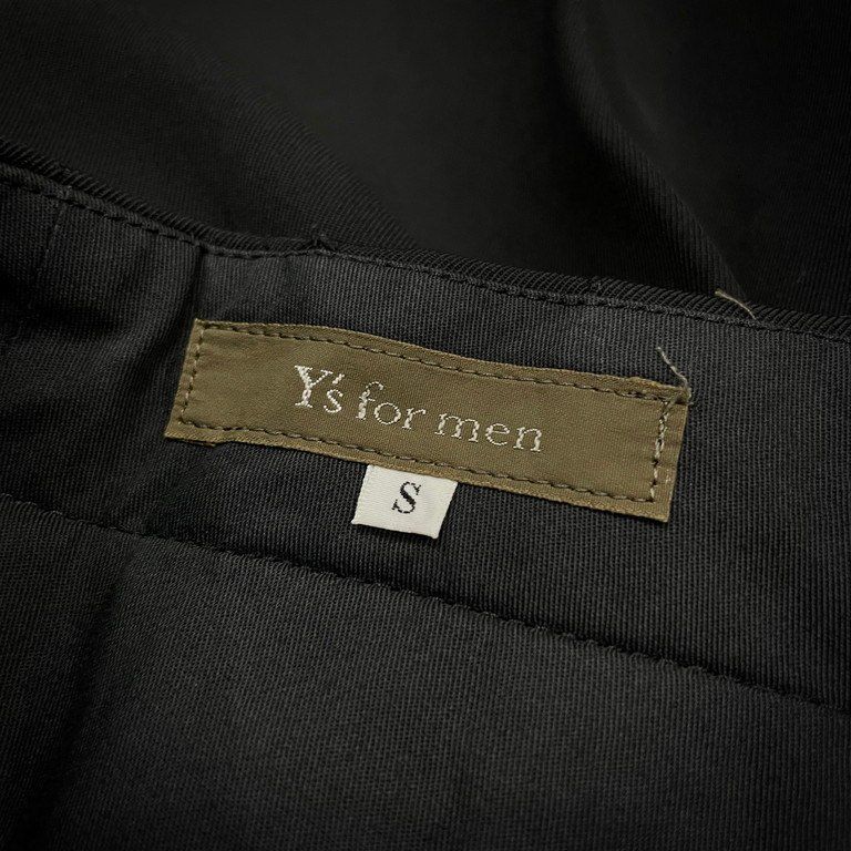 未使用に近い 90s⭐️ワイズフォーメン スラックスパンツ ウールギャバジン 黒 Y's for men ウールギャバジン内外2タックパンツ スラックス