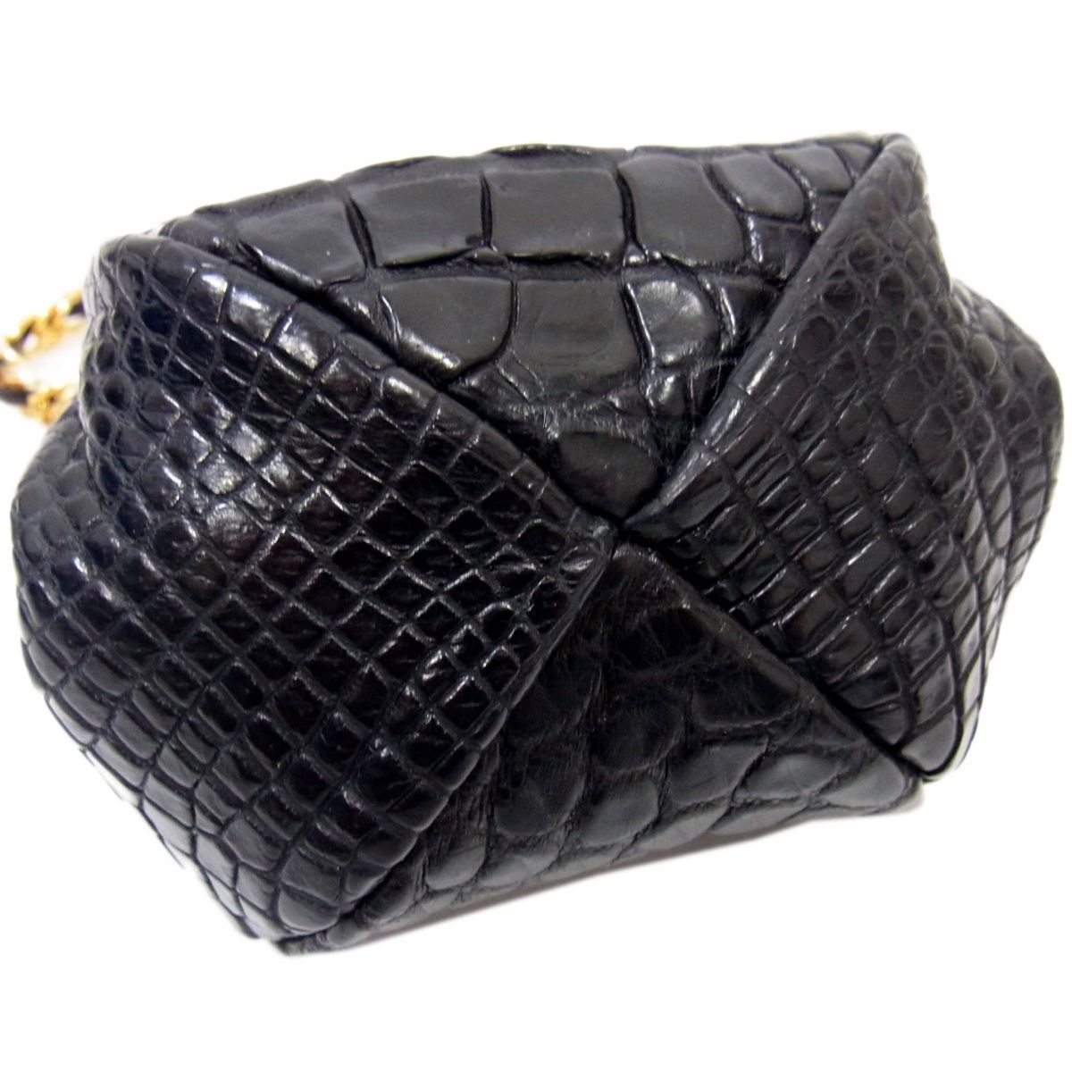 【美品】JRA　クロコダイル　エキゾチックレザー　がま口財布 607874_6.jpg
