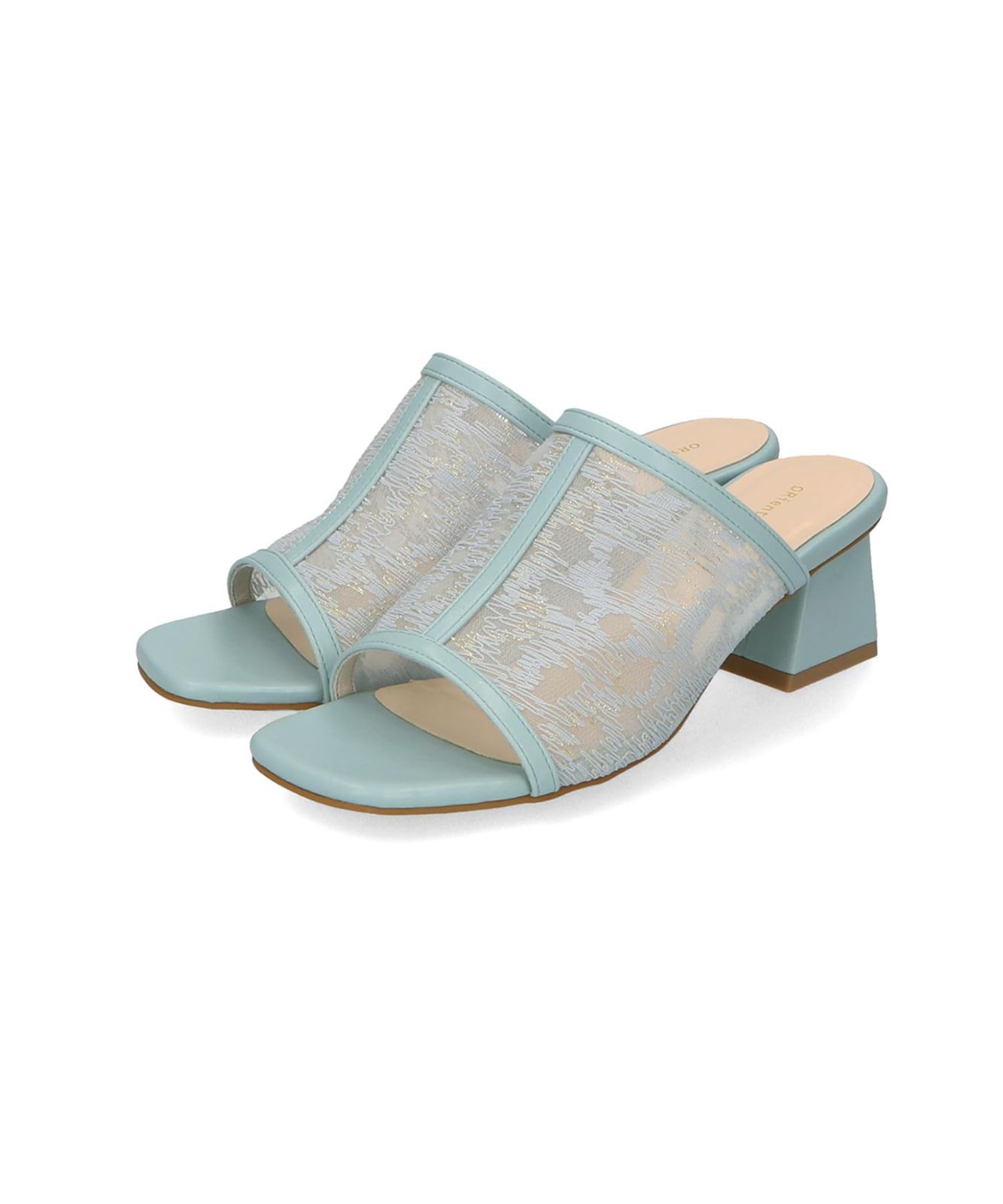 Size 25.0~25.5 cm_Color ブルー オリエンタルトラフィック サンダル レディース スクエアトゥ 大きいサイズ 小さいサイズ 歩きやすい チュール 41228 BLUE 25.0 cm~25.5 cm