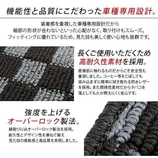 日野 デュトロ ダイナ トヨエース 標準用 フロアマット 運転席 助手席 黒灰チェク柄 トラック用品 部品 内装パーツ - メルカリ