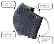 アウトレット　セール　wearingMASK /「着るマスク!」[ denim (児島デニム) ]　マスク　デニム