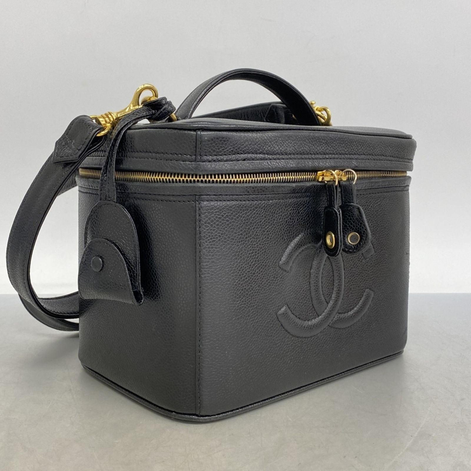 シャネル スクエア バニティーバッグ キャビア ブラック 楽天市場】CHANEL シャネル キャビアスキン バニティバッグ