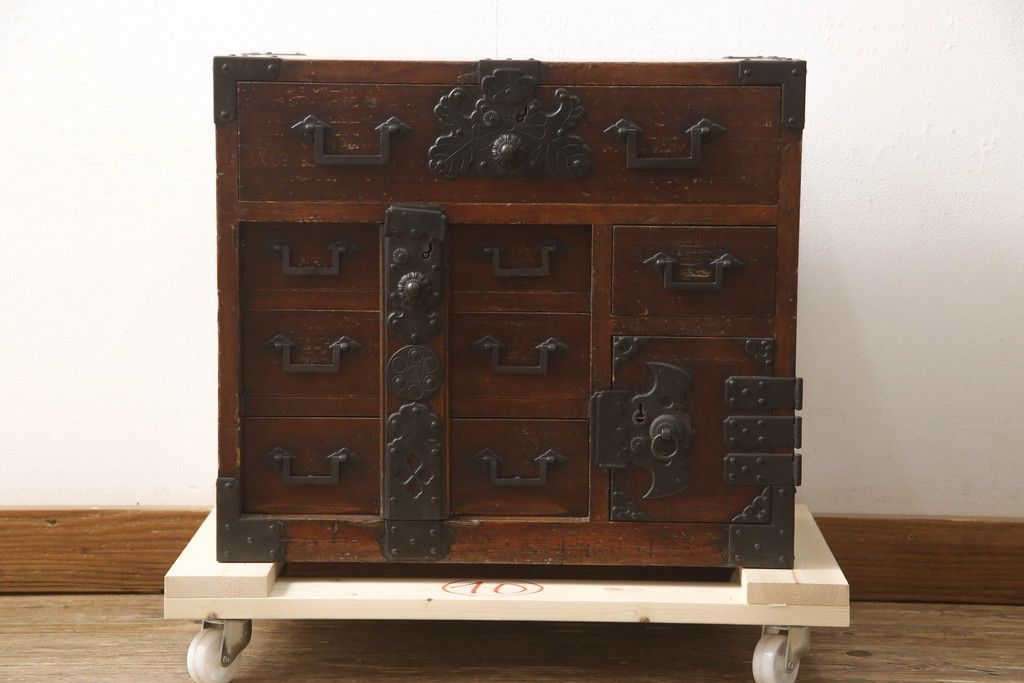 ☆事前問合せ必須☆ 総桐庄内豆箪笥 和製アンティーク 激レア 希少