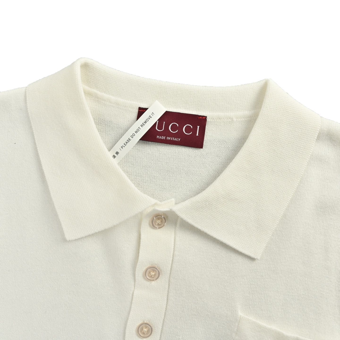 GUCCIポロシャツ　ホワイト　M org.jpg