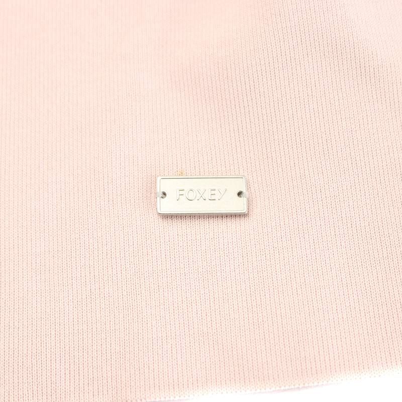 フォクシー FOXEY エレガントスクエア ニット カットソー 半袖 プルオーバー 38 ピンク 37943 /NQ レディース フォクシー FOXEY エレガントスクエア ニット カットソー 半袖