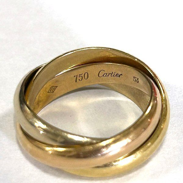Cartier/カルティエ トリニティ リング スリーカラー 表記53 約