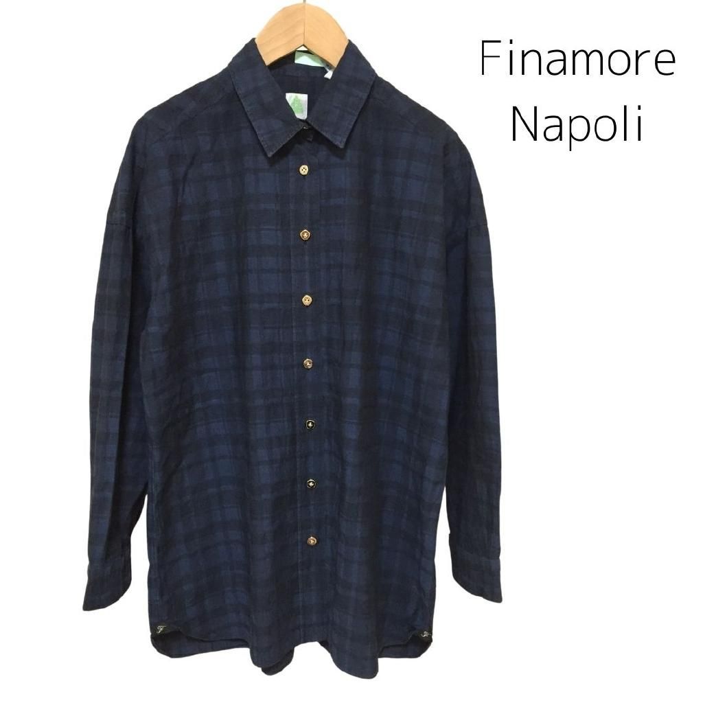 Finamore Napoli_男性 長袖シャツ　サイズ38 Finamore Napoli_男性 長袖シャツ サイズ38 イタリア製 Finamore
