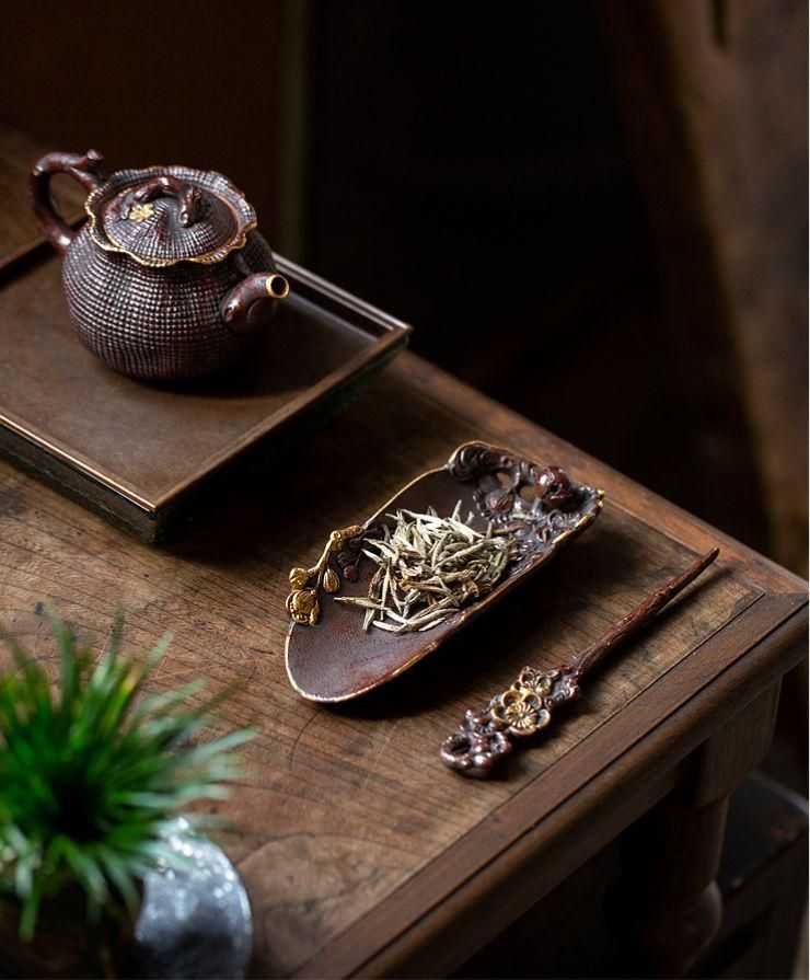 梅の花の手浮彫り茶則 茶杓 新品未使用 茶道具 - メルカリ